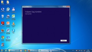 Windows 10 telepítés: Valami baj történt